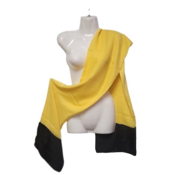 Yellow Pareo Scarf Sarong Wrapskirt or Sexy Halter Coverup Dress - Picture 3 of 6